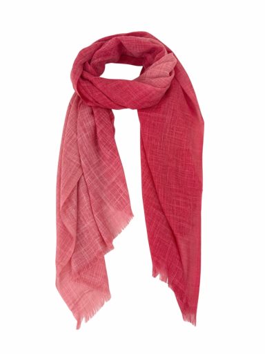 Bufanda color rojo con degradado, suave y ligera, perfecta para cualquier ocasión.