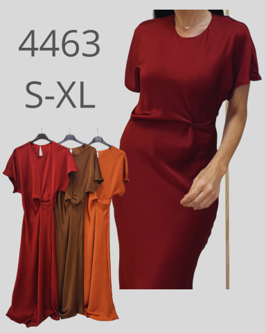 Vestido largo sin mangas en tonos rojo, naranja y marrón, con opción de tallas S a XL.
